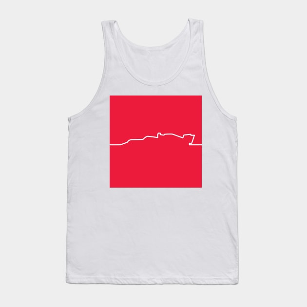 Haas F1 Car Line Art 2 - 2021 Model Tank Top by GreazyL